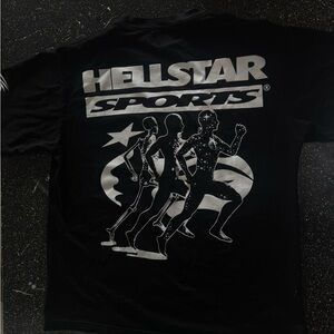 Black Hellstar Short Sleeve Tee with Graphic
